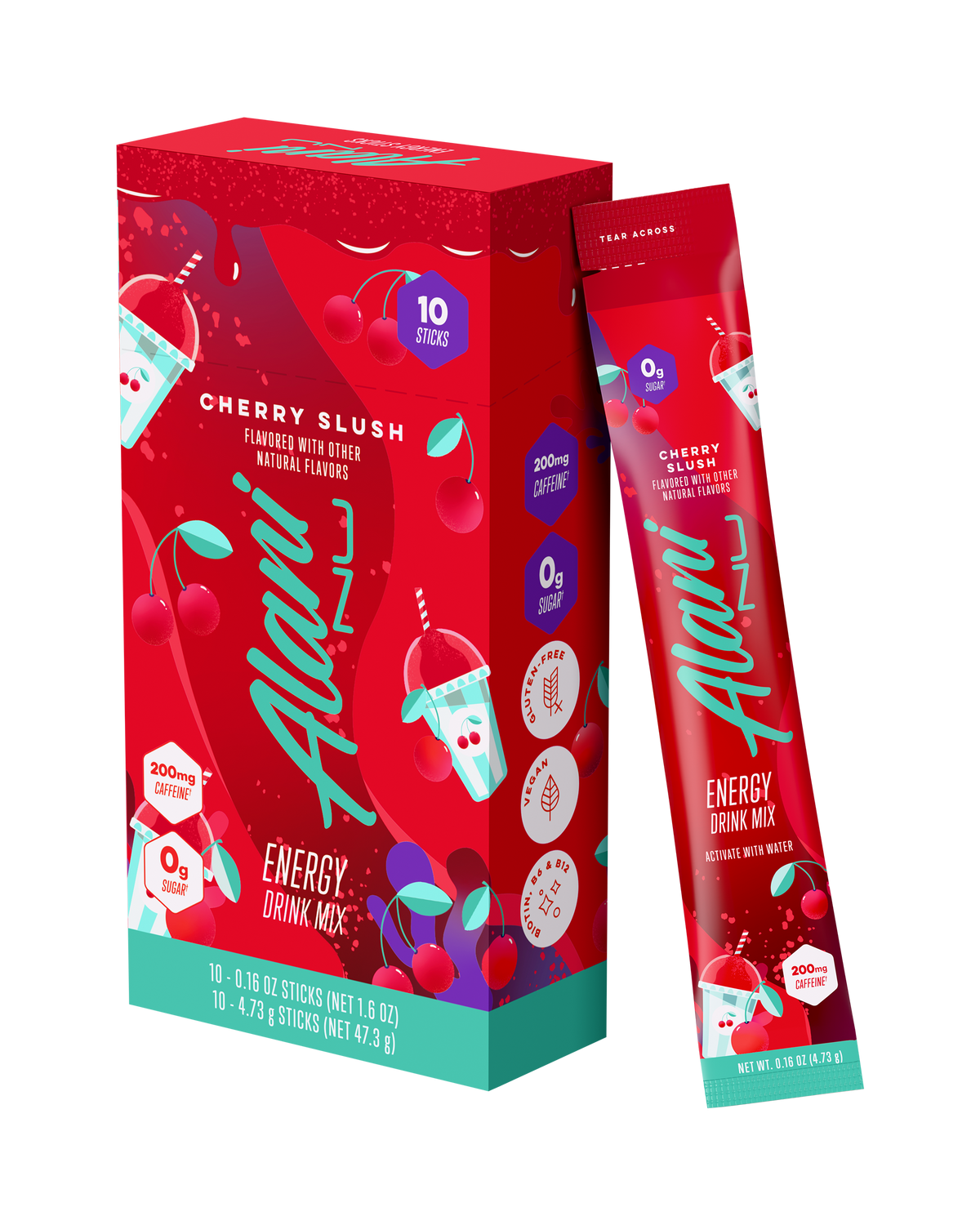 Cherry Slush Energy Sticks – 10 Pack