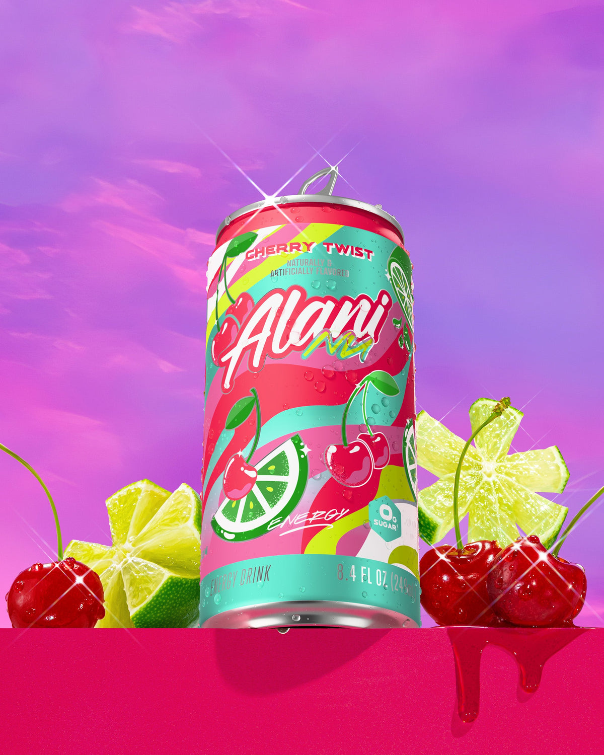 Cherry Twist Mini Energy Drinks, 24 Pack