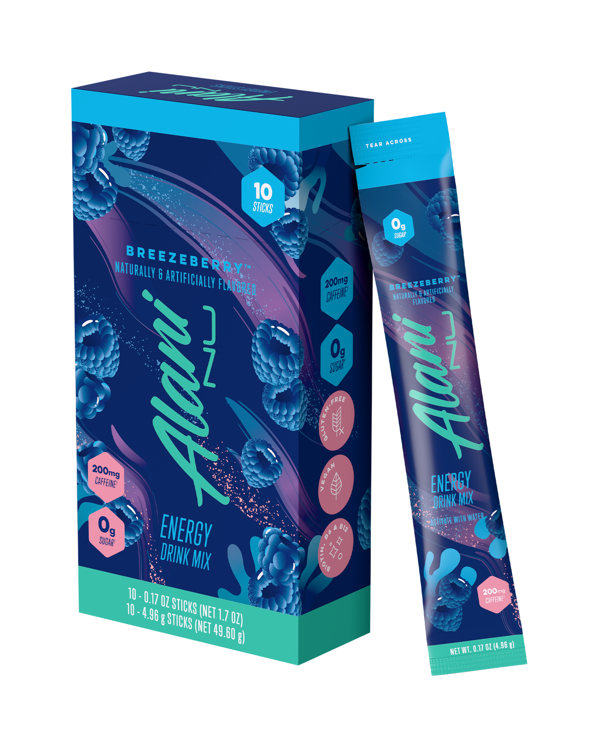 Breezeberry Powdered Energy Sticks – 10 Pack