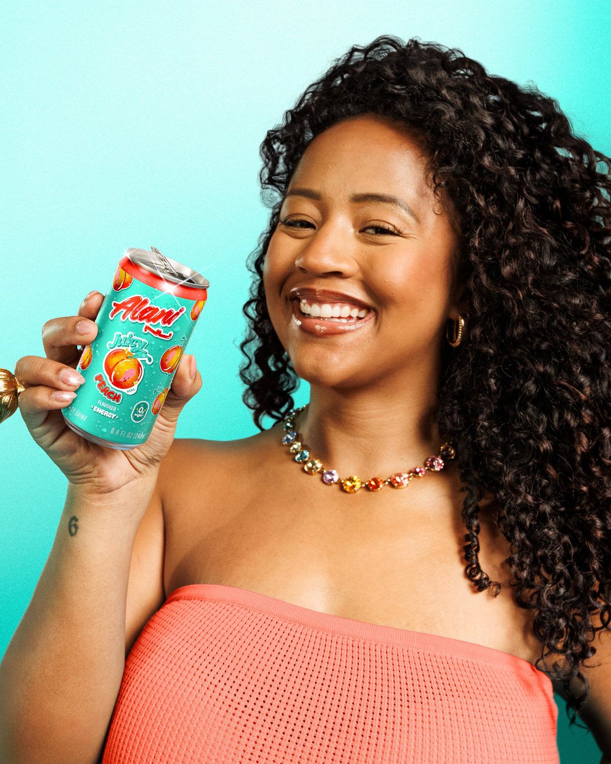 Juicy Peach Mini Energy Drinks – Zero Sugar, 24 Pack
