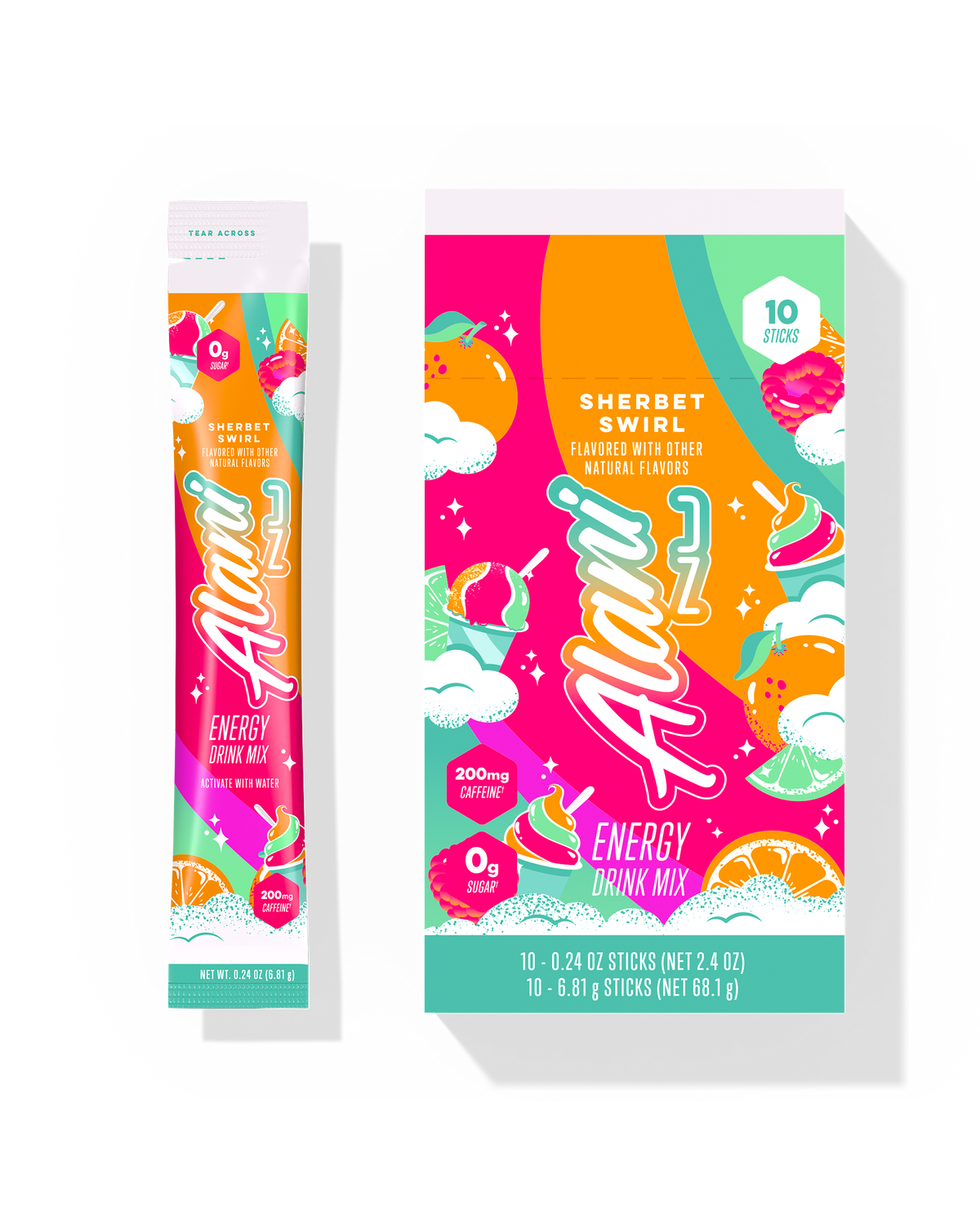 Sherbet Swirl Energy Sticks - 10 Pack