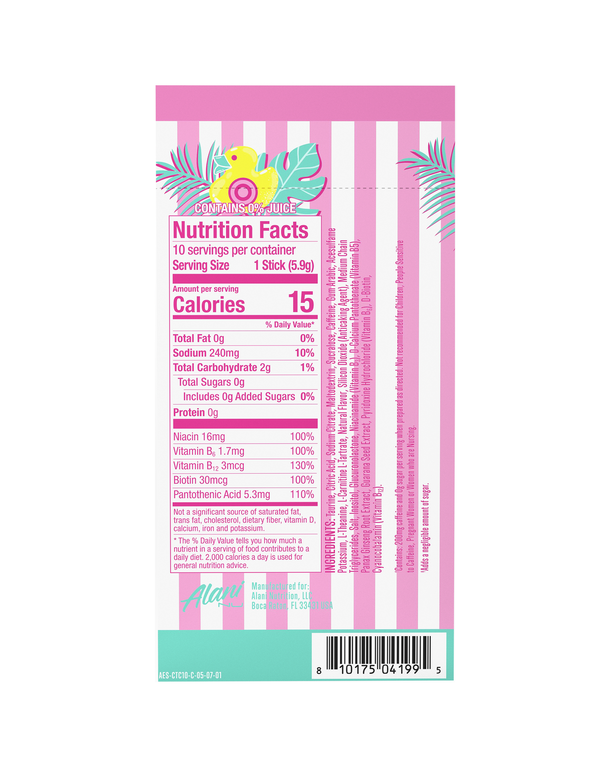 Cotton Candy Energy Sticks - 10 Pack
