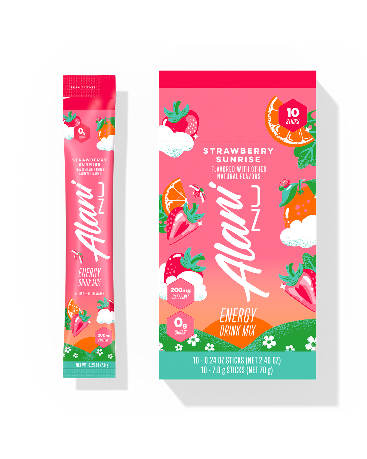 Strawberry Sunrise Energy Sticks - 10 Pack