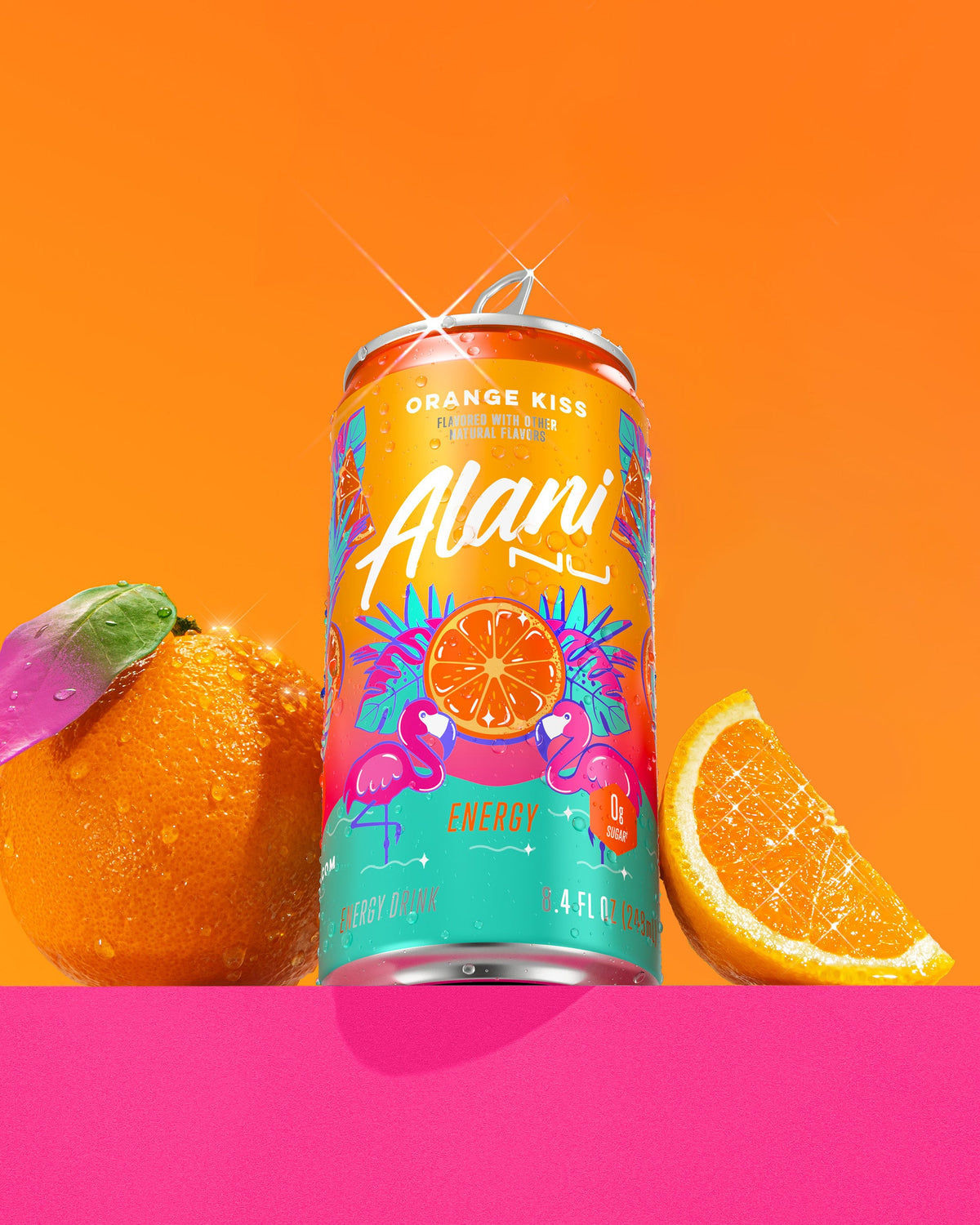 Orange Kiss Mini Energy Drinks, 24 Pack