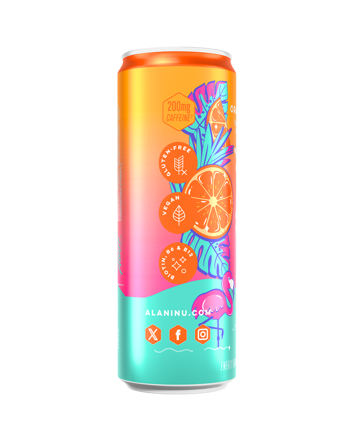 Orange Kiss Citrus Energy Drinks, 12 Pack
