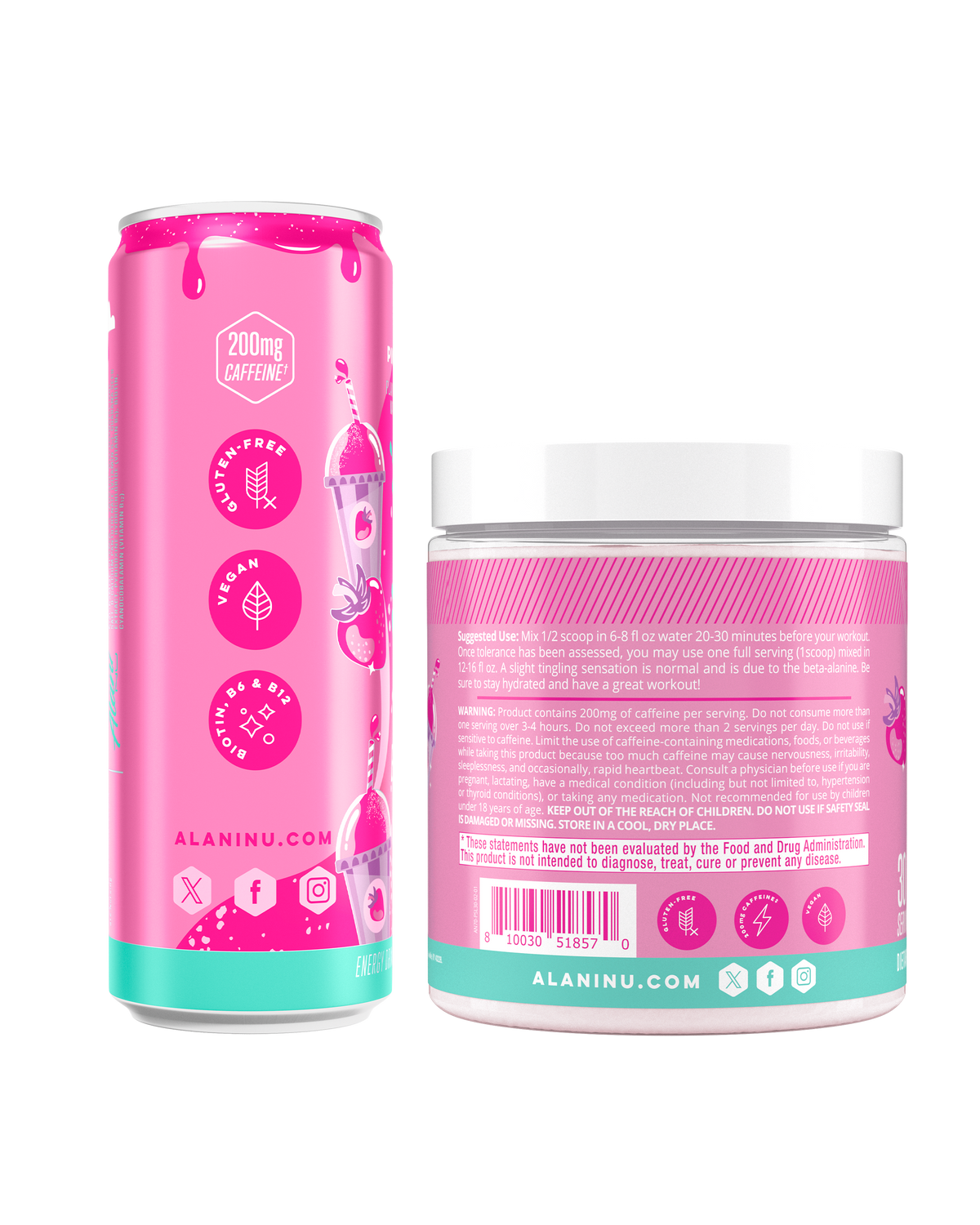 Pink Slush Energy Drink and Pre-Workout Bundle
