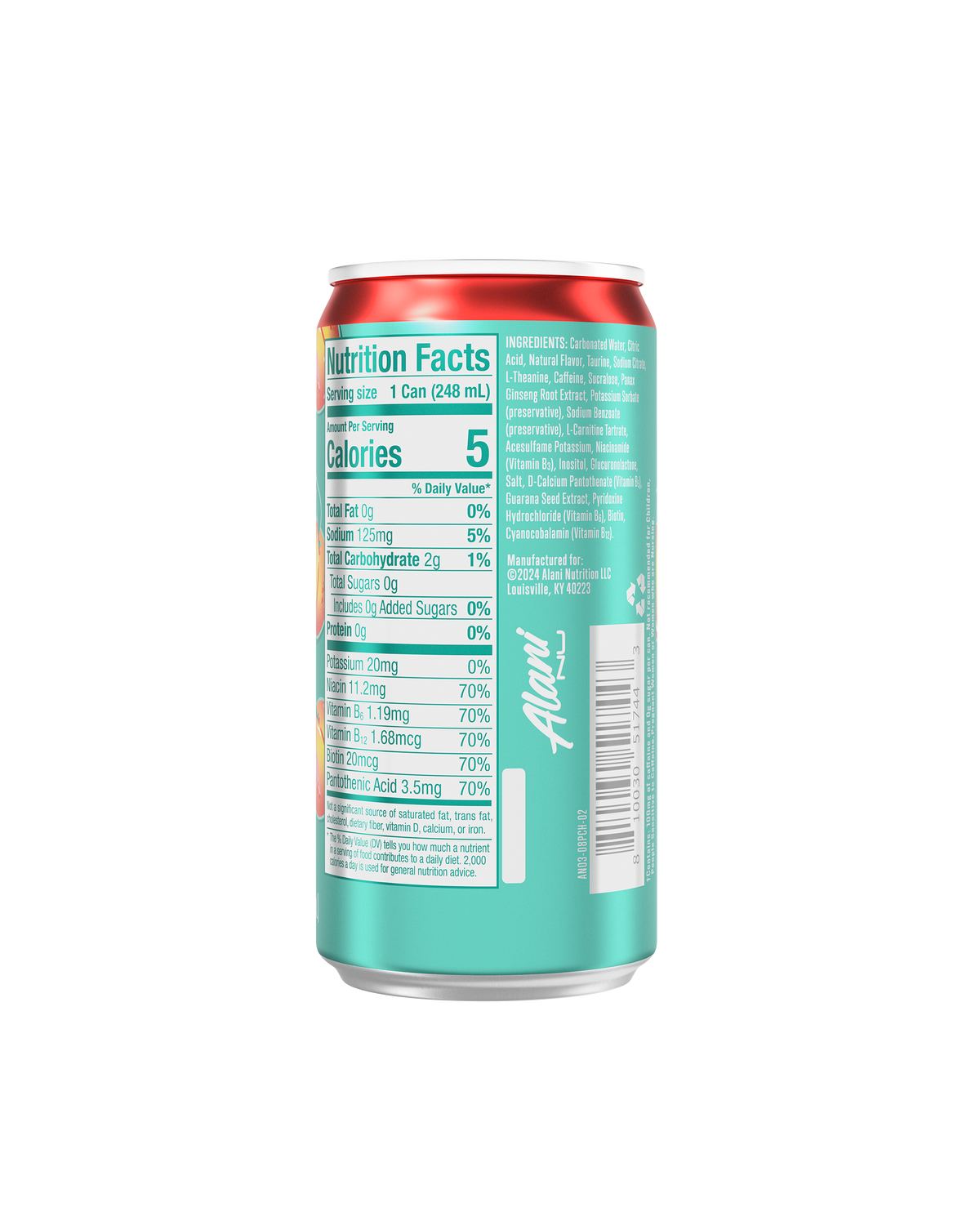 Juicy Peach Mini Energy Drinks, 24 Pack