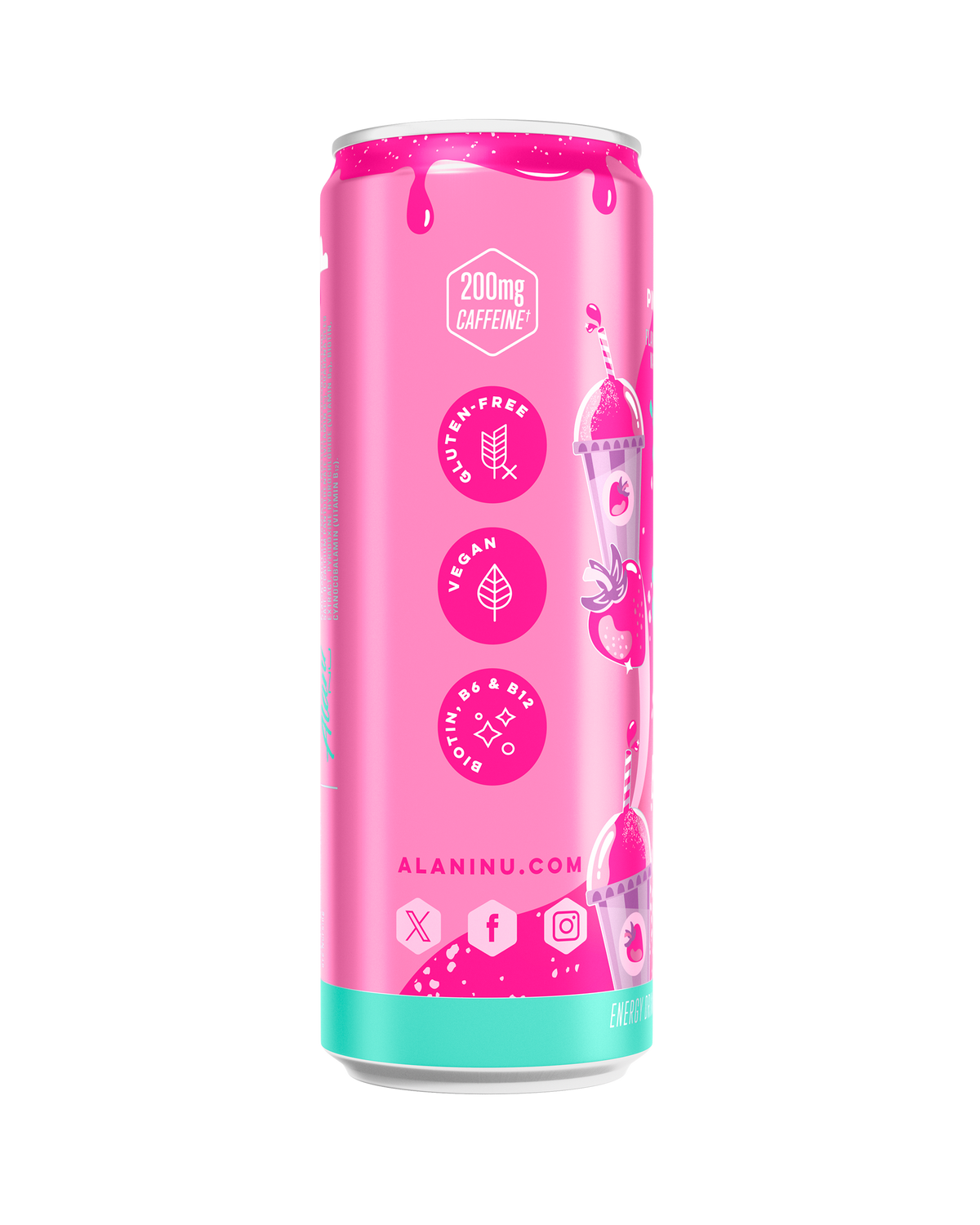 Pink Slush Energy Drinks, 12 Pack