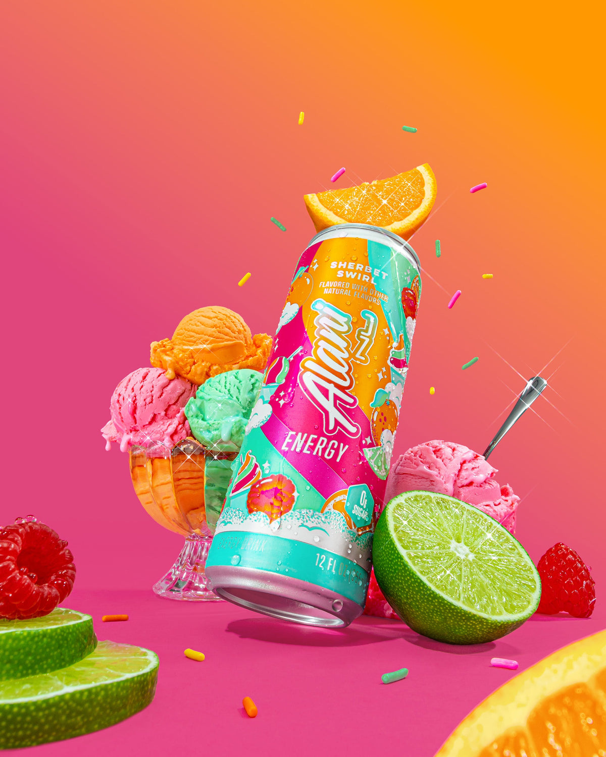 Sherbet Swirl Energy Drink - 12 Pack