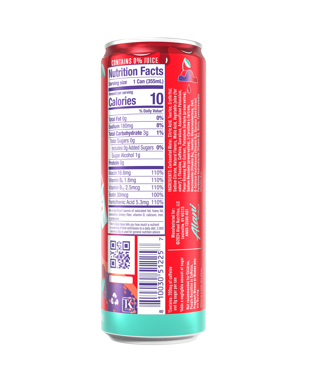 Cherry Slush Zero-Sugar Energy Drink – 12 Pack