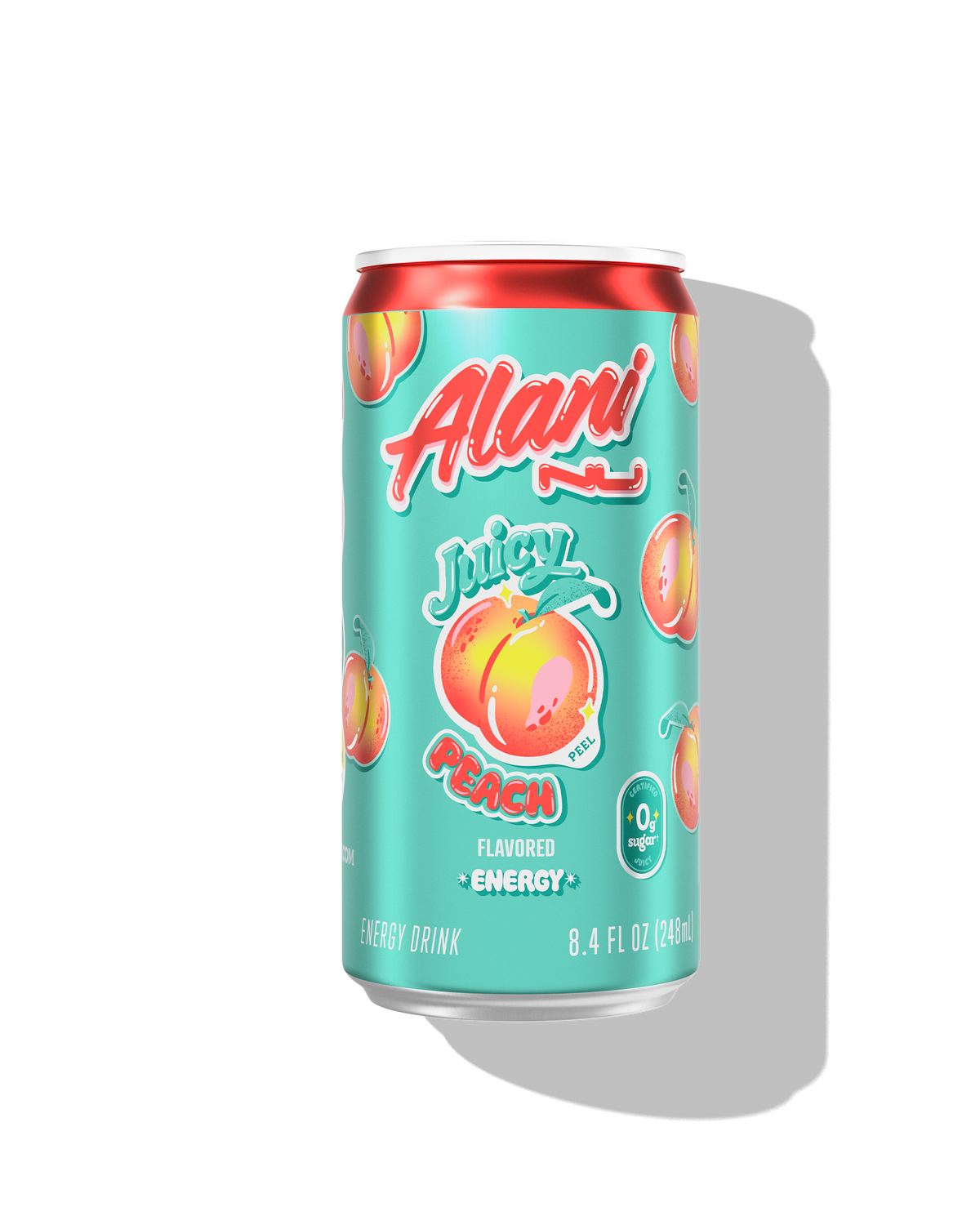Juicy Peach Mini Energy Drinks – Zero Sugar, 24 Pack