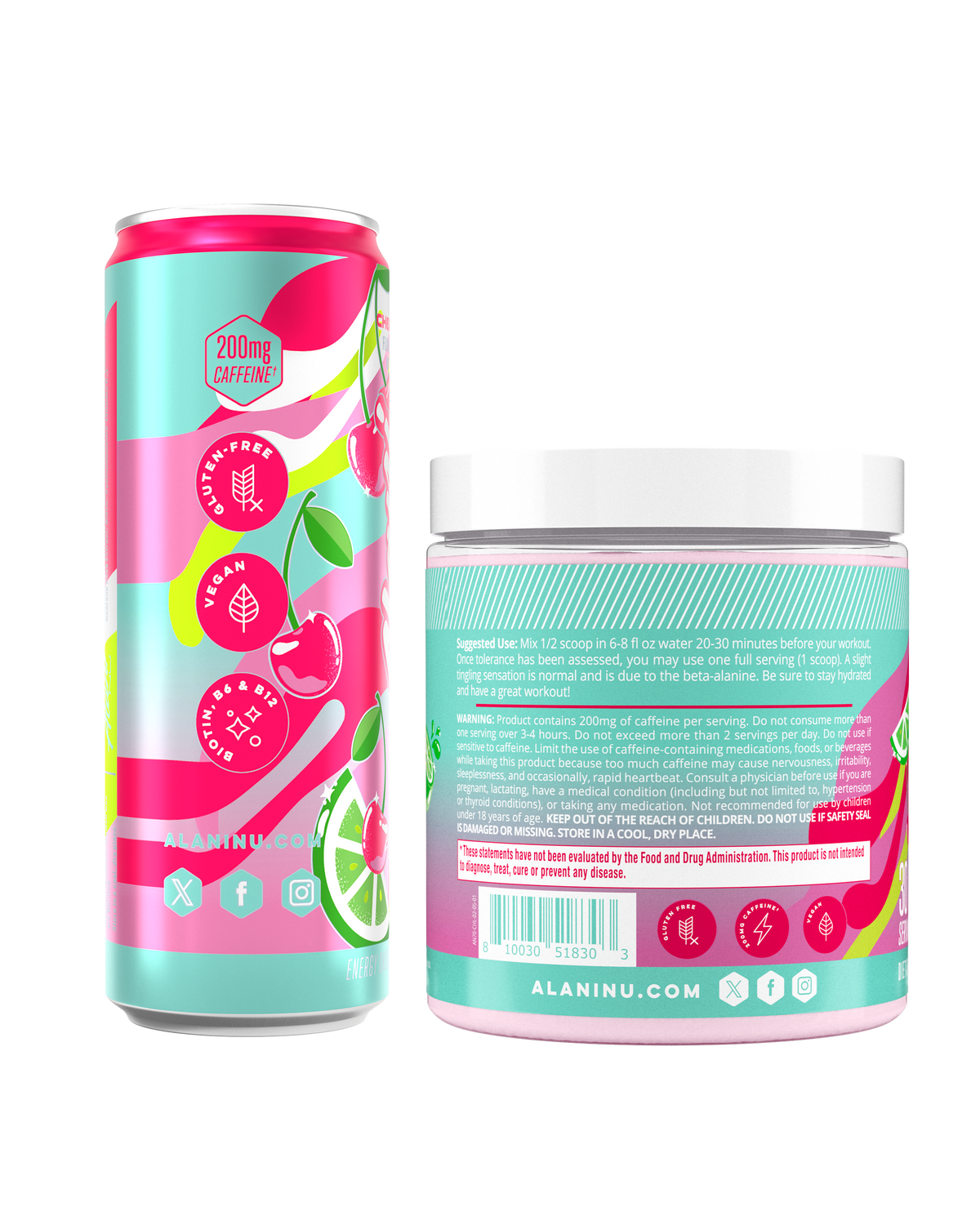 Cherry Twist Energy & Pre-Workout Duo – 12 Pack + 30 Servings