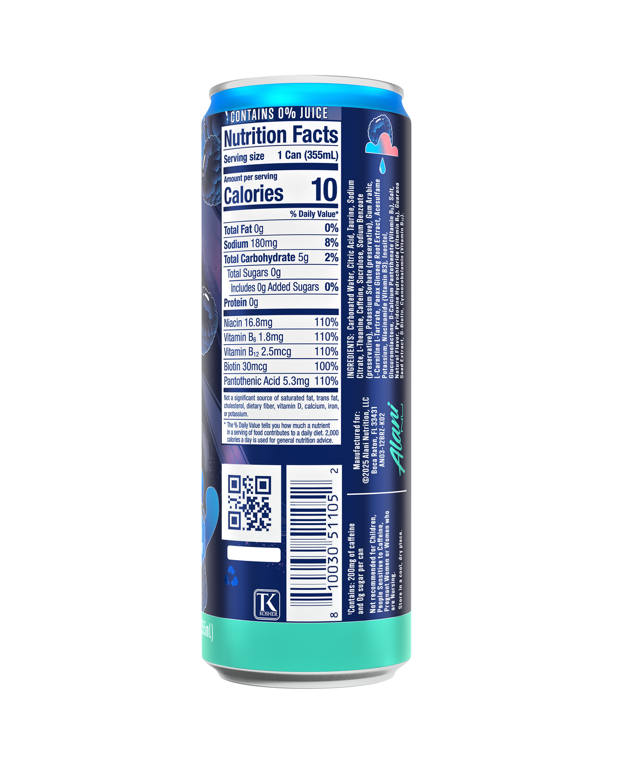Breezeberry Zero-Sugar Energy Drink – 12 Pack